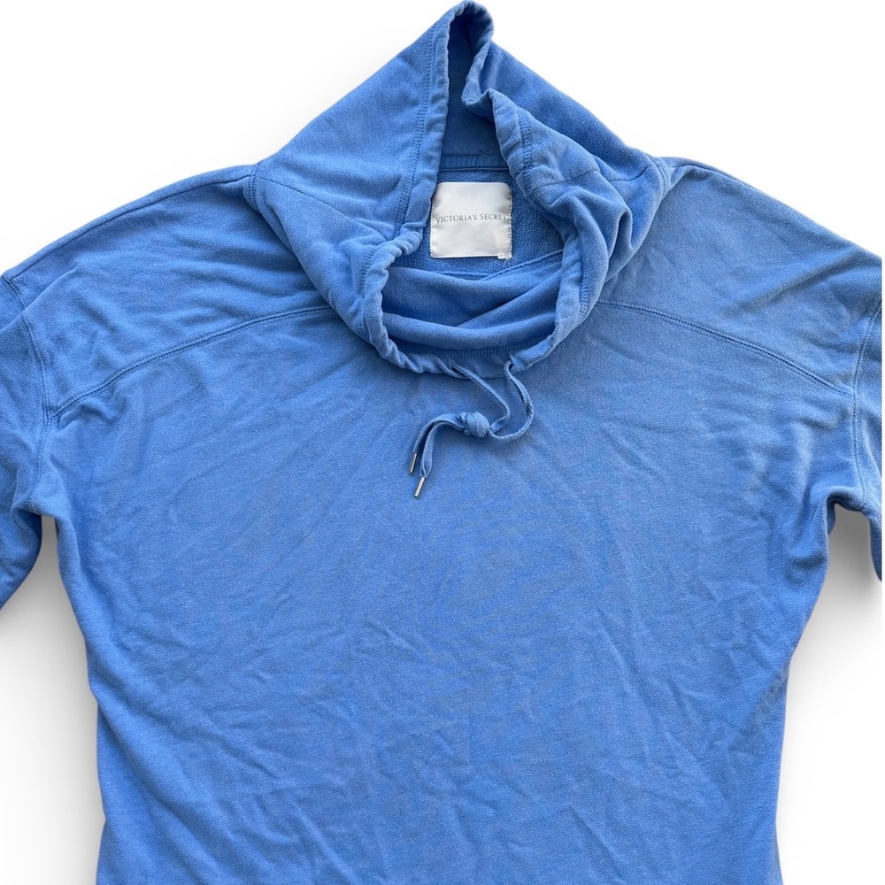 Victoria's Secret Cowl Neck‎ Sweatshirt Womens Blue Excellent Oversized Pullover